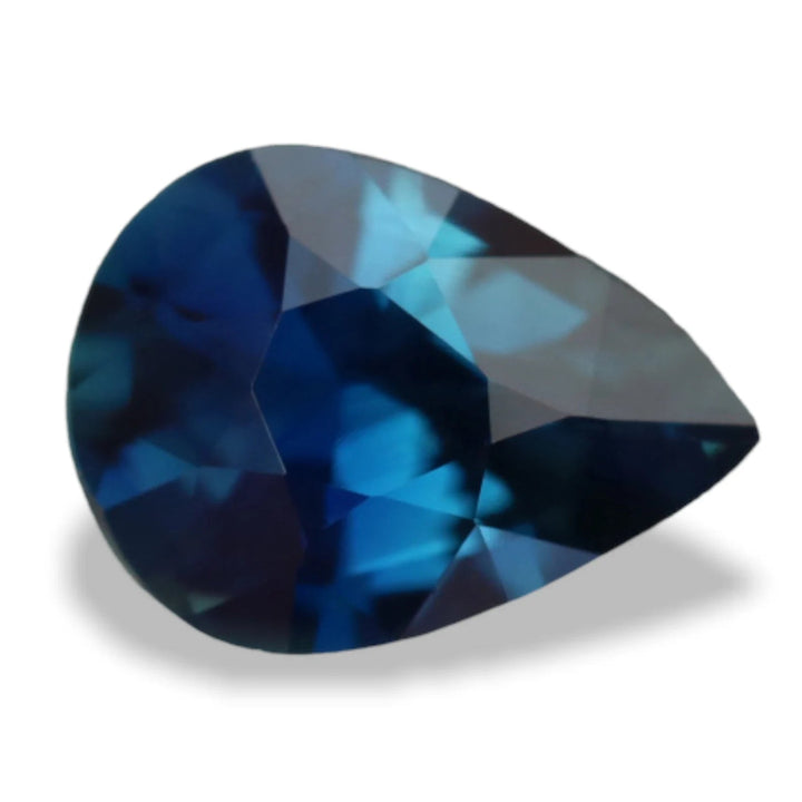 1.39 Ct Pear Cut Blue Sapphire, 8.6mm x 6.3mm x 3.9mm By Valley Rose