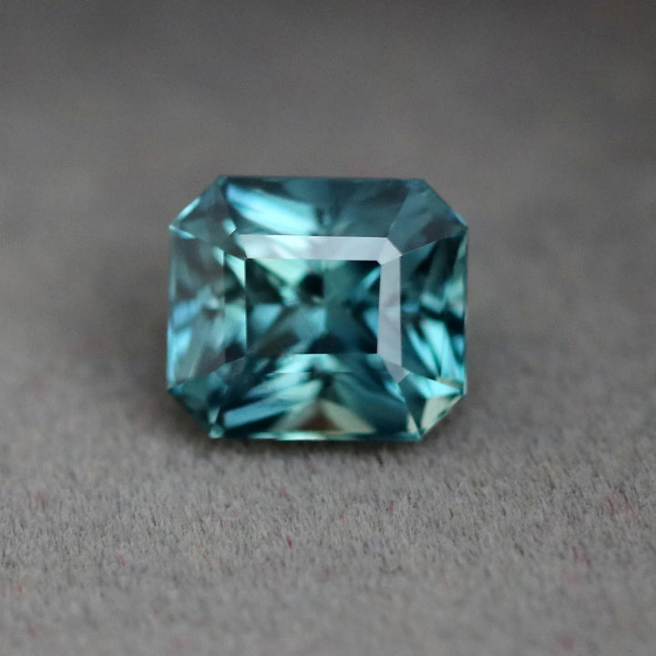 1.48 Ct Ct Radiant Cut Teal Sapphire, 6.1mm x 5.4mm x 4.5mm By Valley Rose