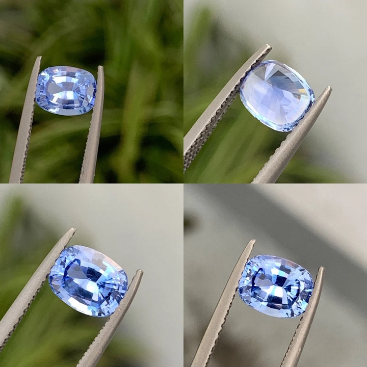 1.49 Ct Cushion Cut Blue Sapphire, 7.4mm x 5.8mm x 3.9mm By Valley Rose