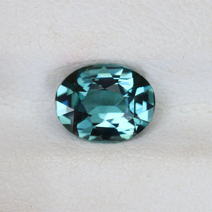 1.50 Ct Oval Cut Teal Sapphire, 7.2mm x 5.7mm x 4.1mm By Valley Rose