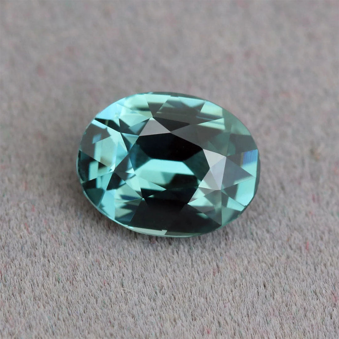 1.50 Ct Oval Cut Teal Sapphire, 7.2mm x 5.7mm x 4.1mm By Valley Rose