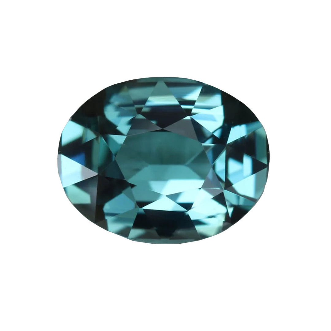 1.50 Ct Oval Cut Teal Sapphire, 7.2mm x 5.7mm x 4.1mm By Valley Rose