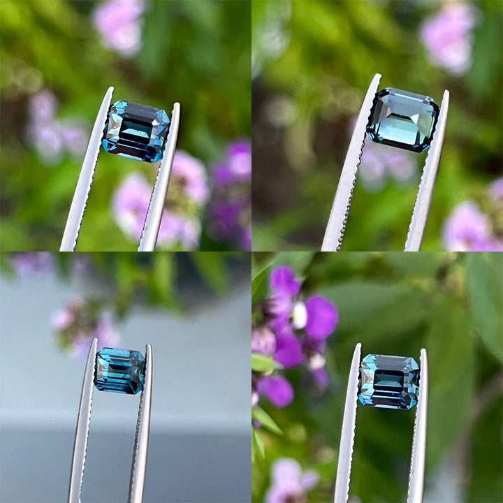 1.51 Ct Ct Emerald Cut Blue Sapphire, 6.5mm x 5.5mm x 4.1mm By Valley Rose
