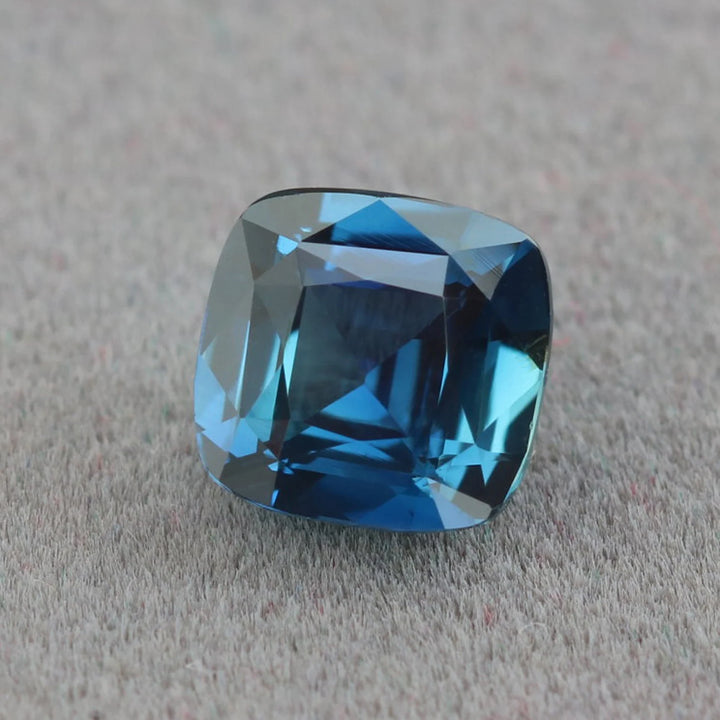 1.51 Ct Cushion Cut Bi-Color Blue Teal Sapphire, 6.2mm x 5.9mm x 4.1mm By Valley Rose