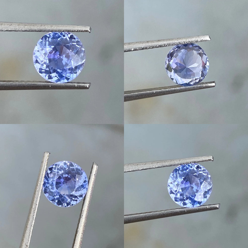 1.51 Ct Round Cut Blue Sapphire, 7.0mm x 7.0mm x 3.9mm By Valley Rose