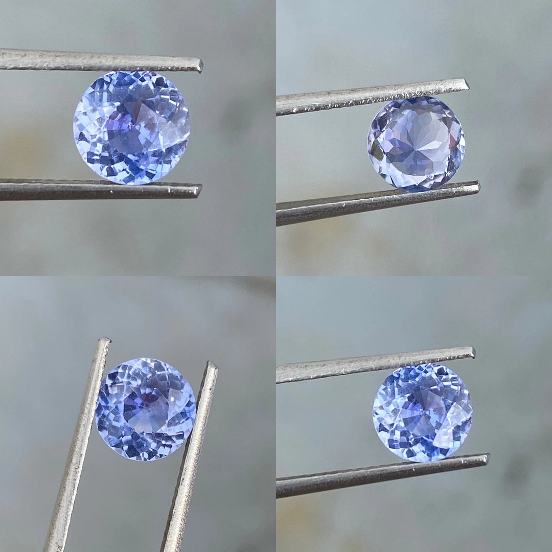 1.51 Ct Round Cut Blue Sapphire, 7.0mm x 7.0mm x 3.9mm By Valley Rose