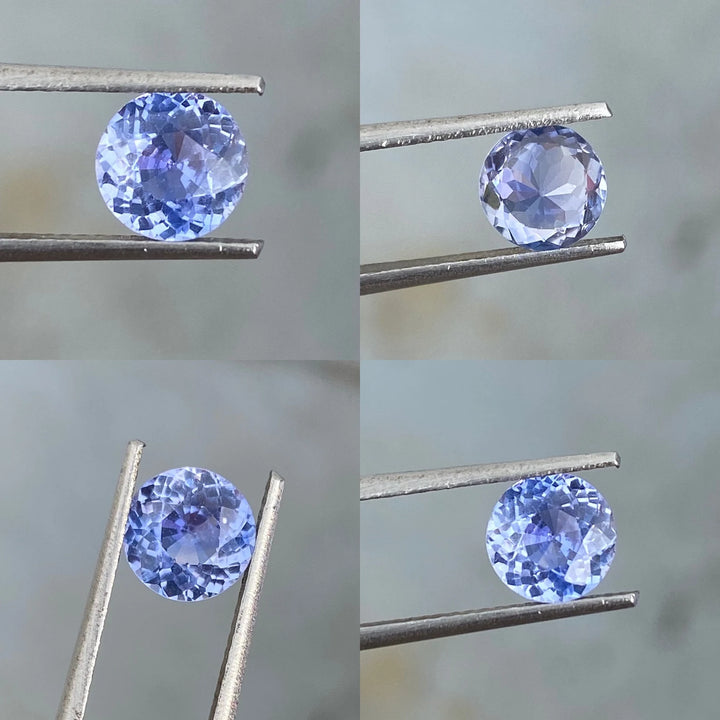 1.51 Ct Round Cut Blue Sapphire, 7.0mm x 7.0mm x 3.9mm By Valley Rose