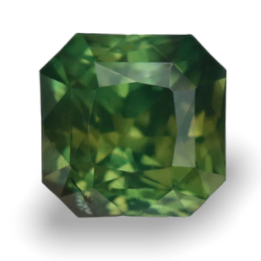 1.54 Ct Asscher Cut Green Sapphire, 5.8mm x 5.7mm x 4.8mm By Valley Rose