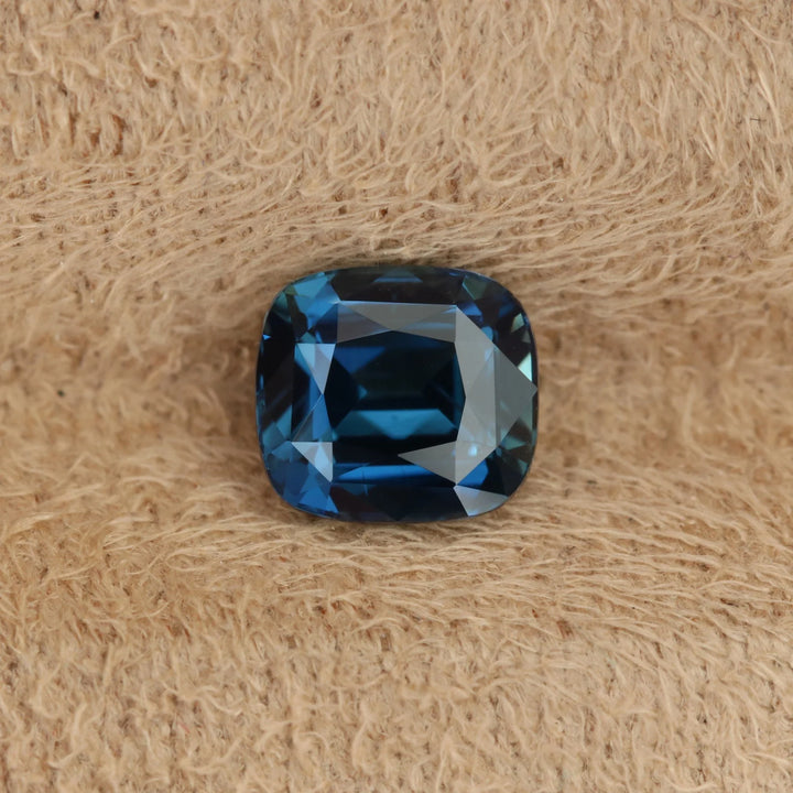 1.54 Ct Cushion Cut Bi-Color Blue Teal Sapphire, 6.7mm x 6.1mm x 3.9mm By Valley Rose
