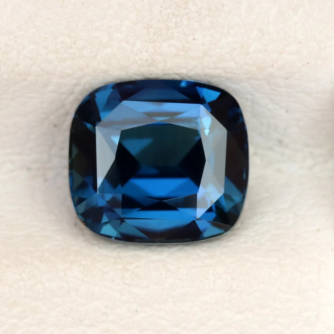 1.54 Ct Cushion Cut Bi-Color Blue Teal Sapphire, 6.7mm x 6.1mm x 3.9mm By Valley Rose