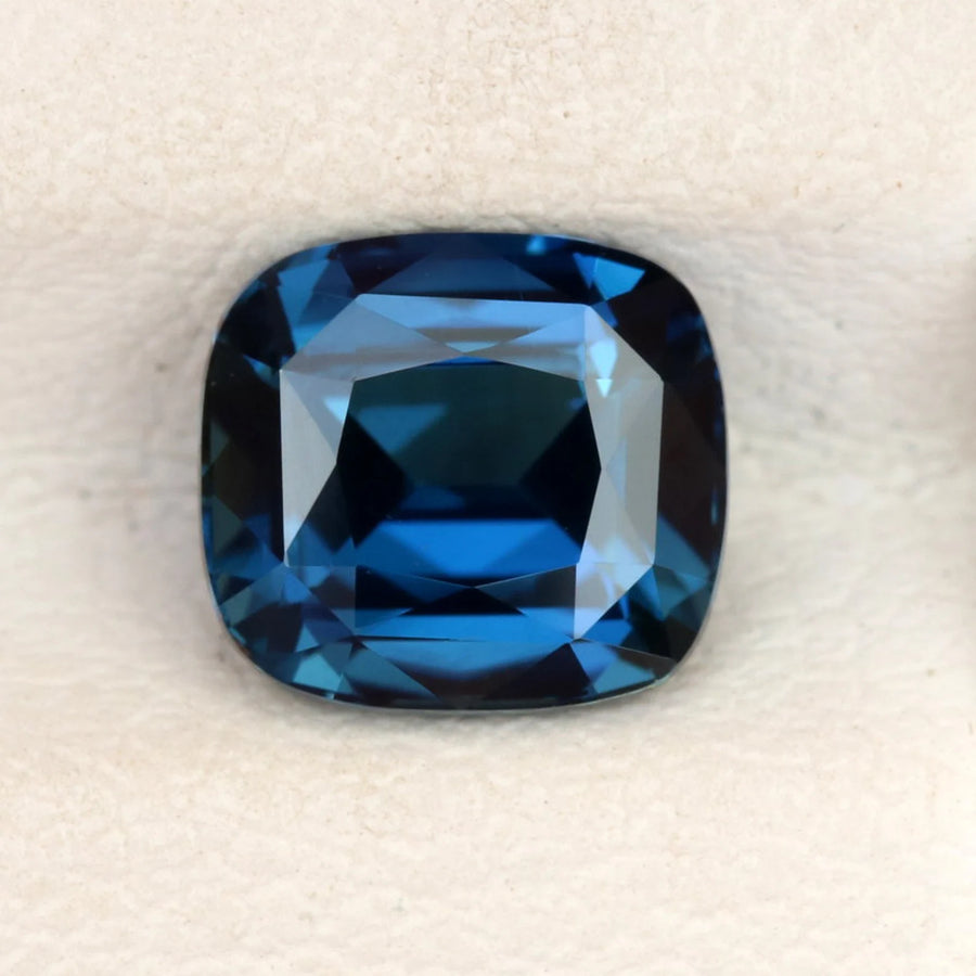 1.54 Ct Cushion Cut Bi-Color Blue Teal Sapphire, 6.7mm x 6.1mm x 3.9mm By Valley Rose