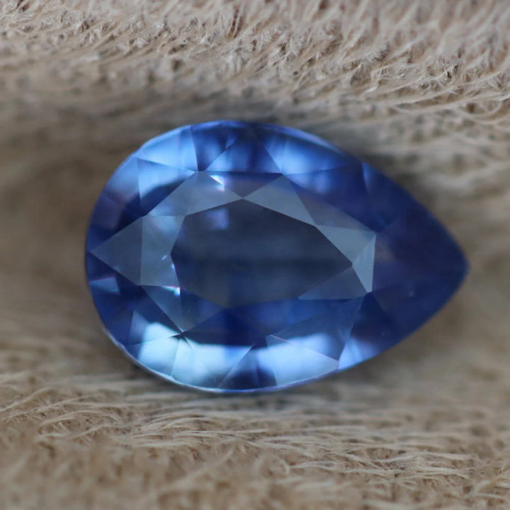1.54 Ct Pear Cut Blue Sapphire, 8.4mm x 5.9mm x 3.6mm By Valley Rose