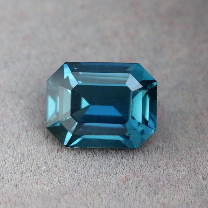 1.56 Ct Ct Emerald Cut Blue Teal Sapphire, 7.0mm x 5.4mm x 4.0mm By Valley Rose