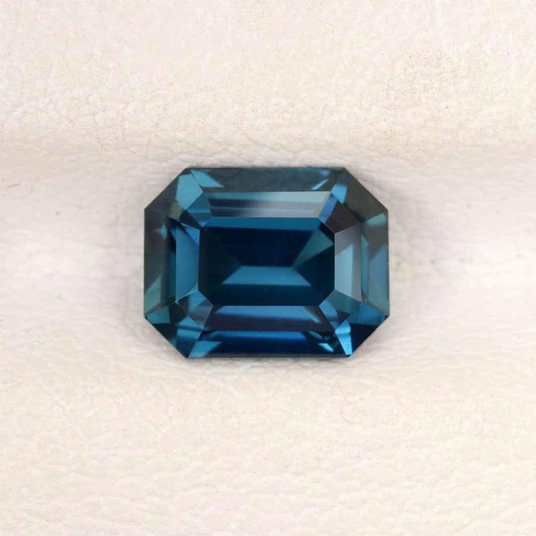 1.56 Ct Ct Emerald Cut Blue Teal Sapphire, 7.0mm x 5.4mm x 4.0mm By Valley Rose