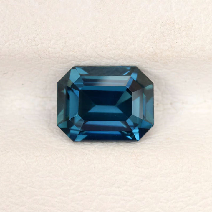 1.56 Ct Ct Emerald Cut Blue Teal Sapphire, 7.0mm x 5.4mm x 4.0mm By Valley Rose