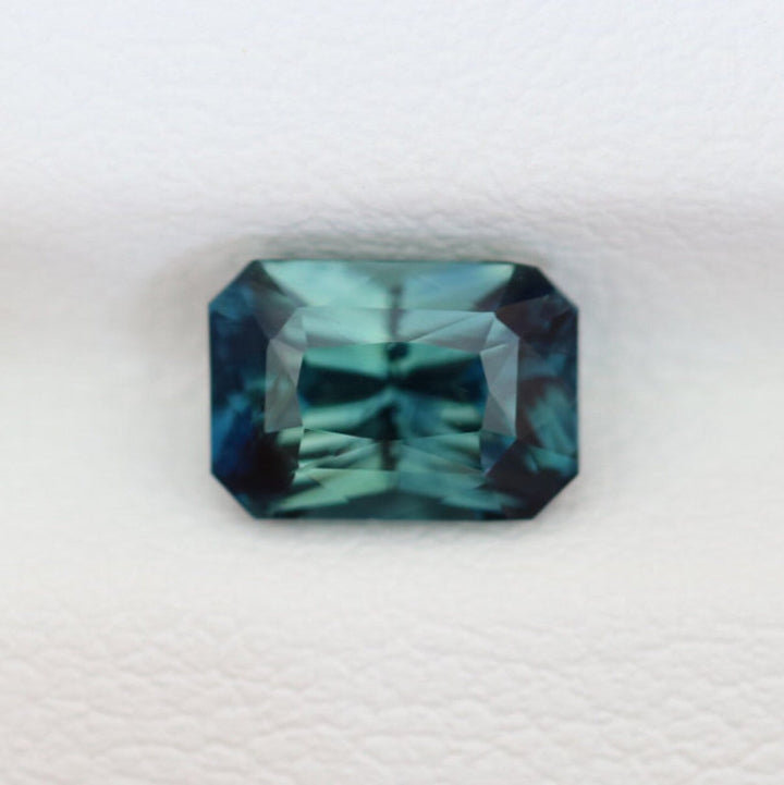 1.56 Ct Ct Radiant Cut Blue Teal Sapphire, 6.9mm x 5.2mm x 4.3mm By Valley Rose