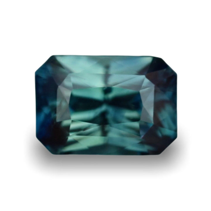 1.56 Ct Ct Radiant Cut Blue Teal Sapphire, 6.9mm x 5.2mm x 4.3mm By Valley Rose