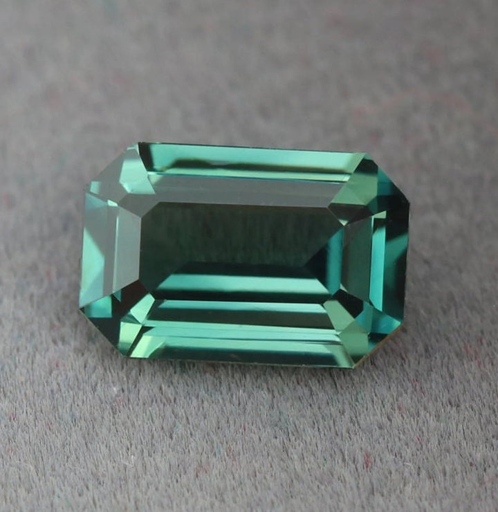 1.56 Ct Emerald Cut Teal Sapphire, 7.5mm x 5.0mm x 3.6mm By Valley Rose