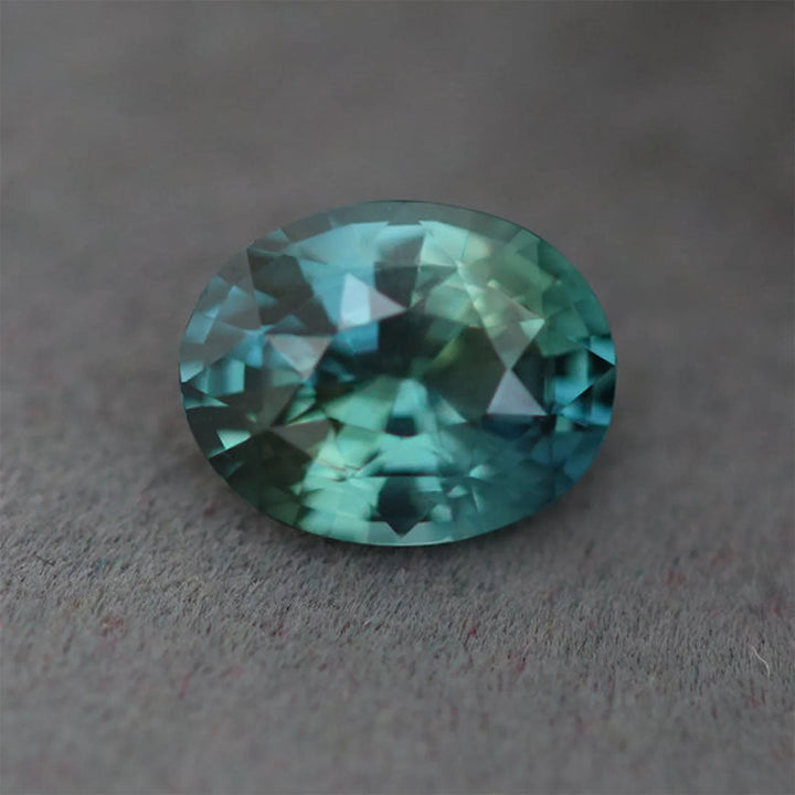 1.58 Ct Oval Cut Blue Teal Sapphire, 7.7mm x 6.1mm x 4.2mm By Valley Rose