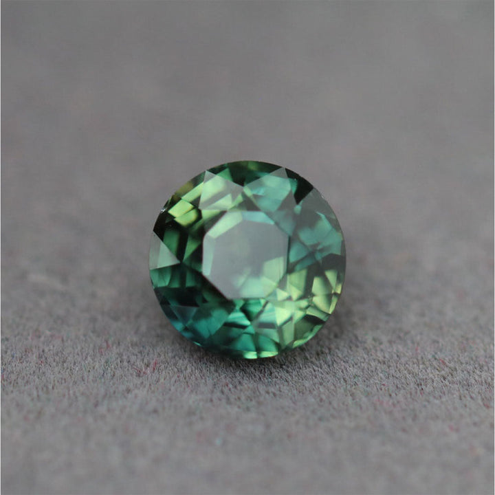 1.60 Ct Round Cut Green Sapphire, 6.6mm x 6.5mm x 4.6mm By Valley Rose