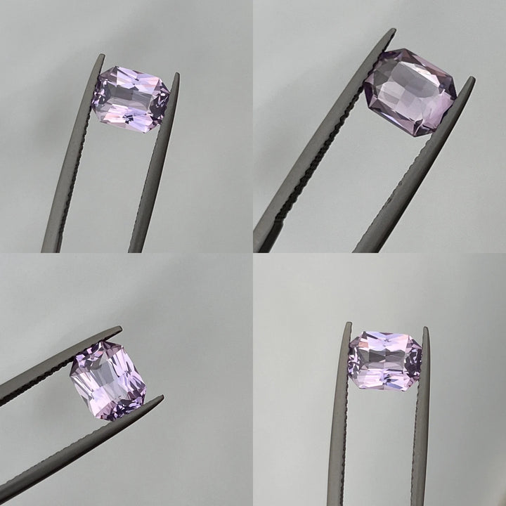 1.61 Ct Radiant Cut Lavender Purple Sapphire, 8.15mm x 6.3mm x 3.9mm By Valley Rose