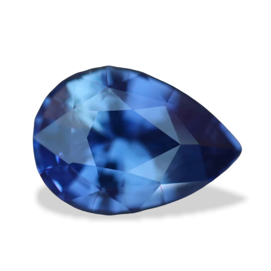 1.68 Ct Pear Cut Blue Sapphire, 8.8mm x 6.3mm x 4.1mm By Valley Rose