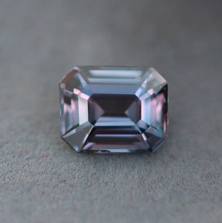 2.26 Ct Emerald Cut Purplish Pink Sapphire, 7.8mm x 6.3mm x 4.5mm By Valley Rose