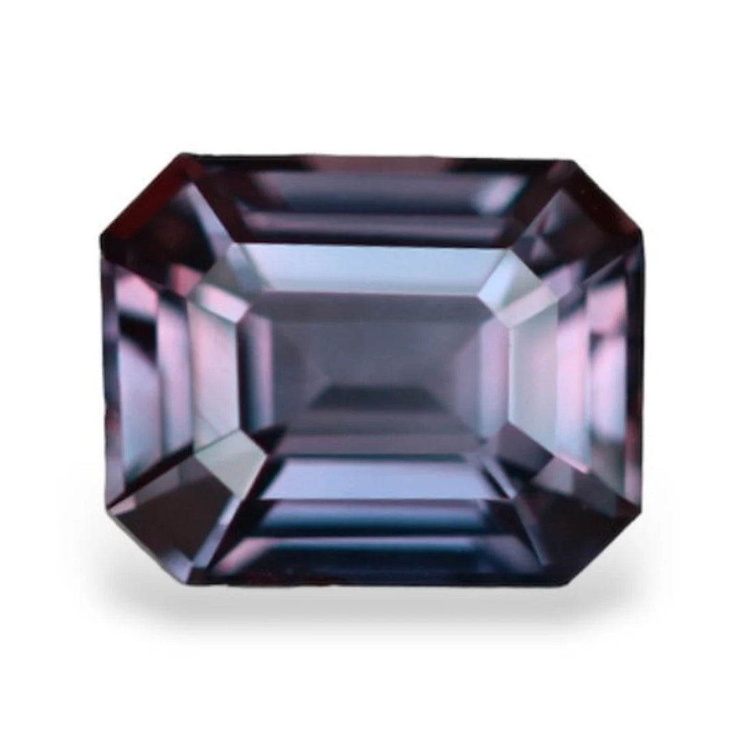 2.26 Ct Emerald Cut Purplish Pink Sapphire, 7.8mm x 6.3mm x 4.5mm By Valley Rose