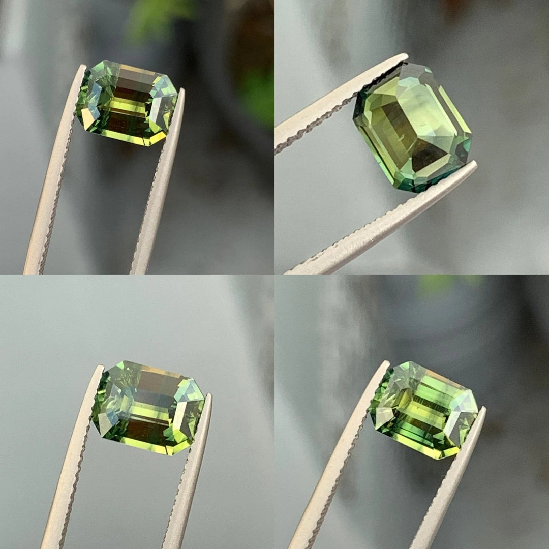 2.53 Ct Emerald Cut Green Sapphire, 8.5mm x 6.6mm x 4.5mm By Valley Rose