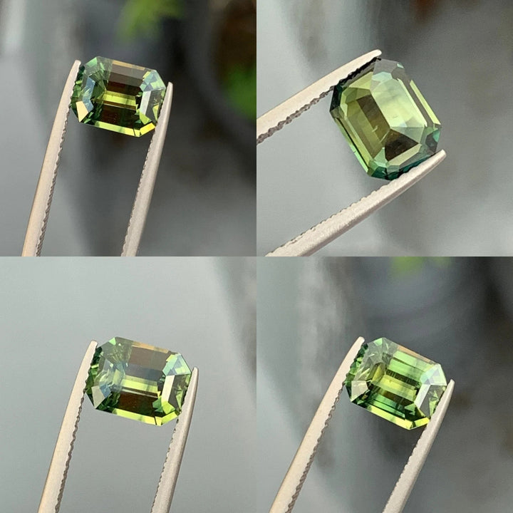 2.53 Ct Emerald Cut Green Sapphire, 8.5mm x 6.6mm x 4.5mm By Valley Rose
