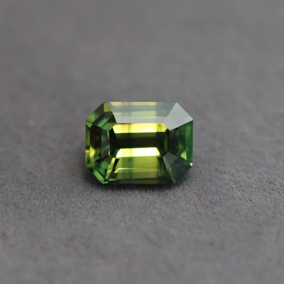 2.53 Ct Emerald Cut Green Sapphire, 8.5mm x 6.6mm x 4.5mm By Valley Rose