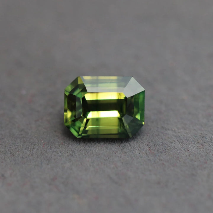 2.53 Ct Emerald Cut Green Sapphire, 8.5mm x 6.6mm x 4.5mm By Valley Rose