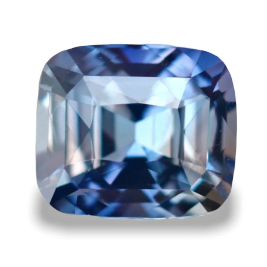 2.70 Ct Cushion Cut Bi-Color Blue Purple Sapphire, 7.95mm x 6.95mm x 5.0mm By Valley Rose