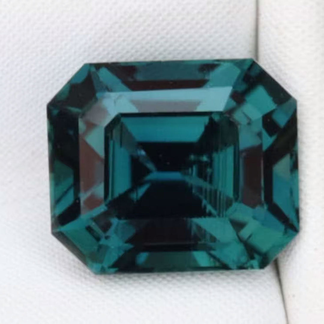 .80 Ct Emerald Cut Teal Sapphire, 5.3mm x 4.5mm x 3.5mm By Valley Rose