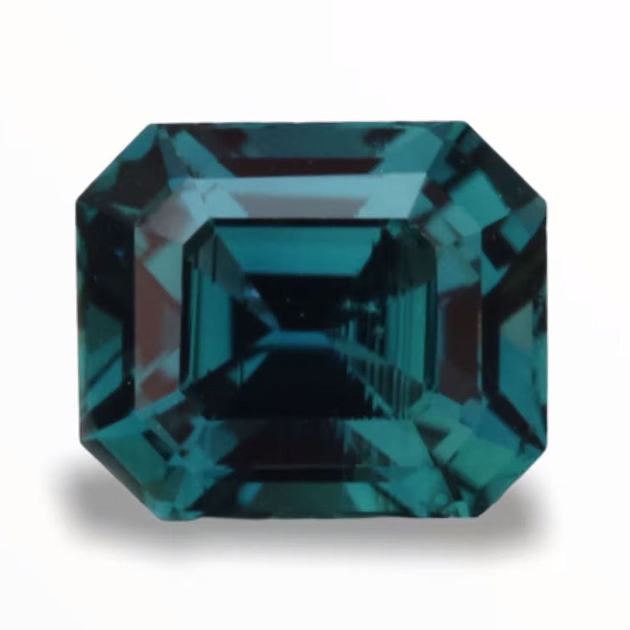 .80 Ct Emerald Cut Teal Sapphire, 5.3mm x 4.5mm x 3.5mm By Valley Rose
