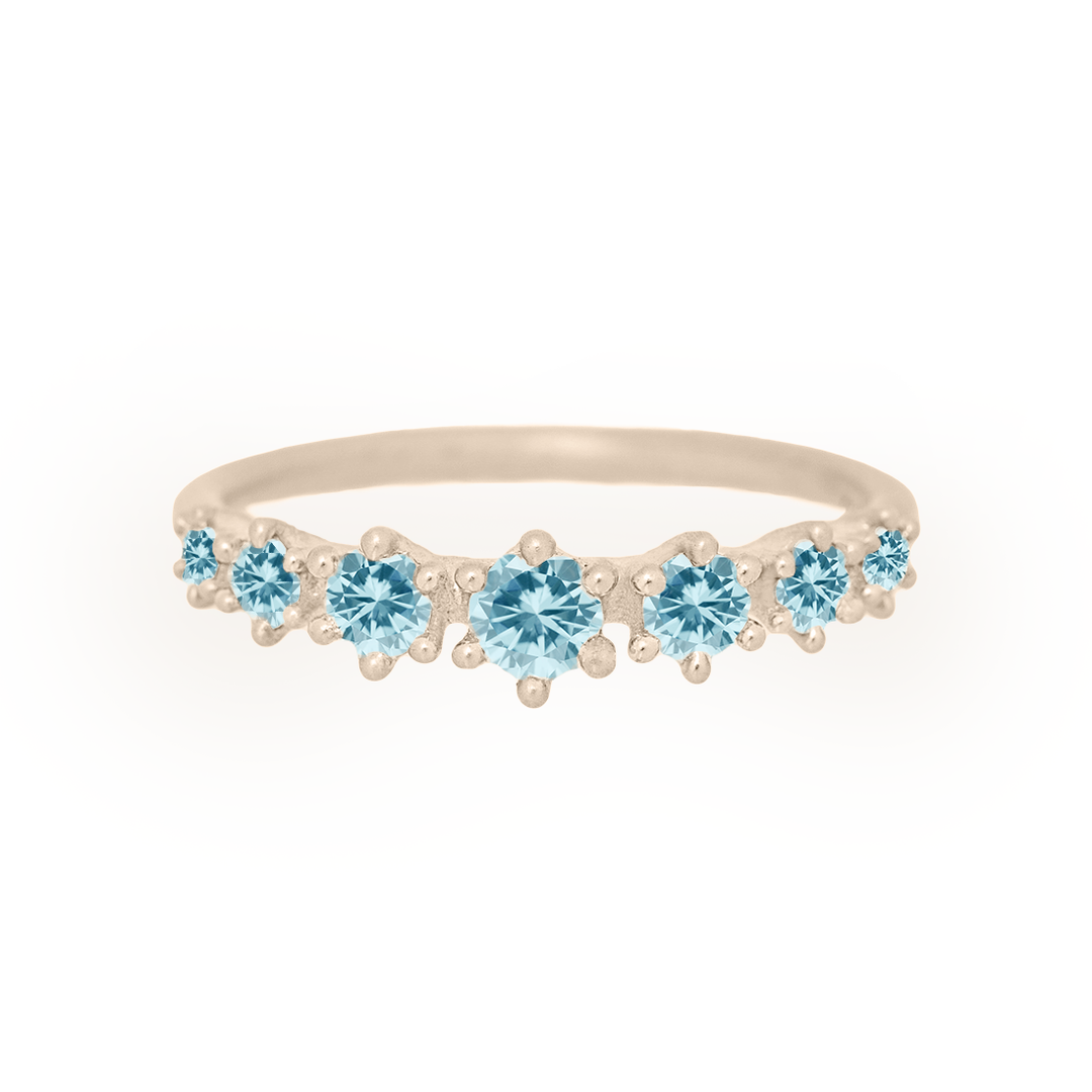 Aquamarine Stackable Ethical Ring By Valley Rose