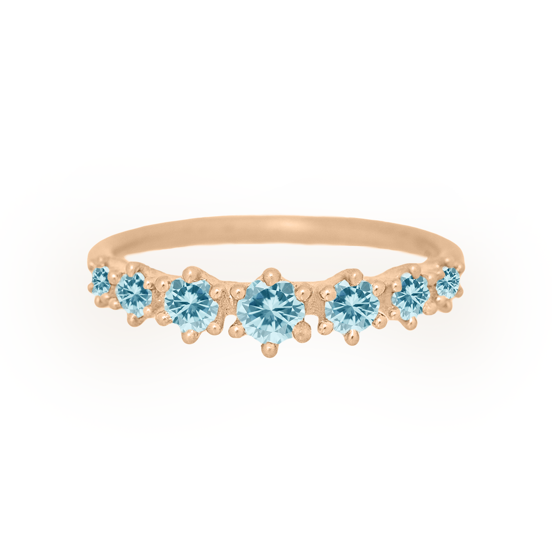 Aquamarine Stackable Ethical Ring By Valley Rose