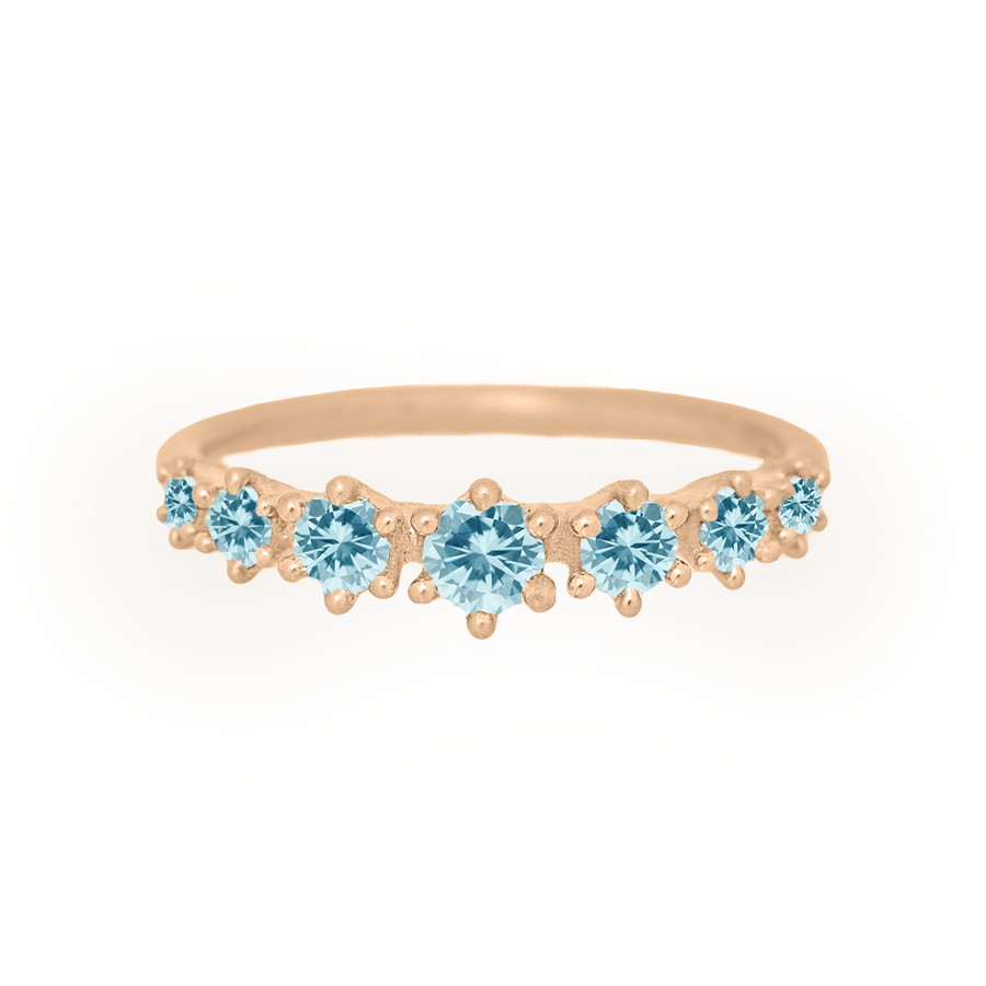 Aquamarine Stackable Ethical Ring By Valley Rose