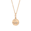 Aquarius Zodiac Astrology Charm - Diamond Gold Constellation Pendant Lab Diamond By Valley Rose Ethical Jewelry