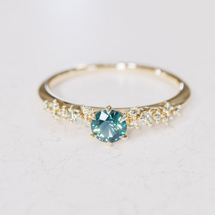 Astrid Blue Sapphire Unique Celestial Ring, .25 Ct By Valley Rose
