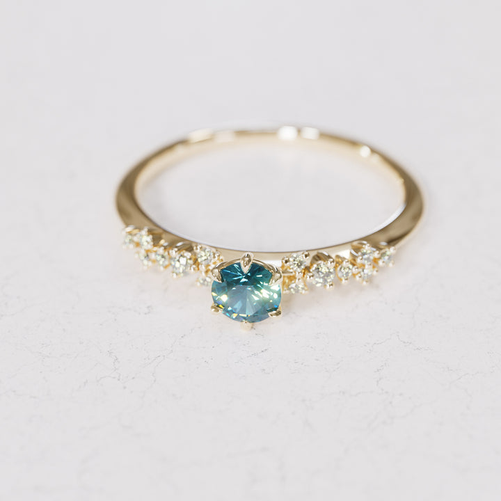 Astrid Blue Sapphire Unique Celestial Ring, .25 Ct By Valley Rose