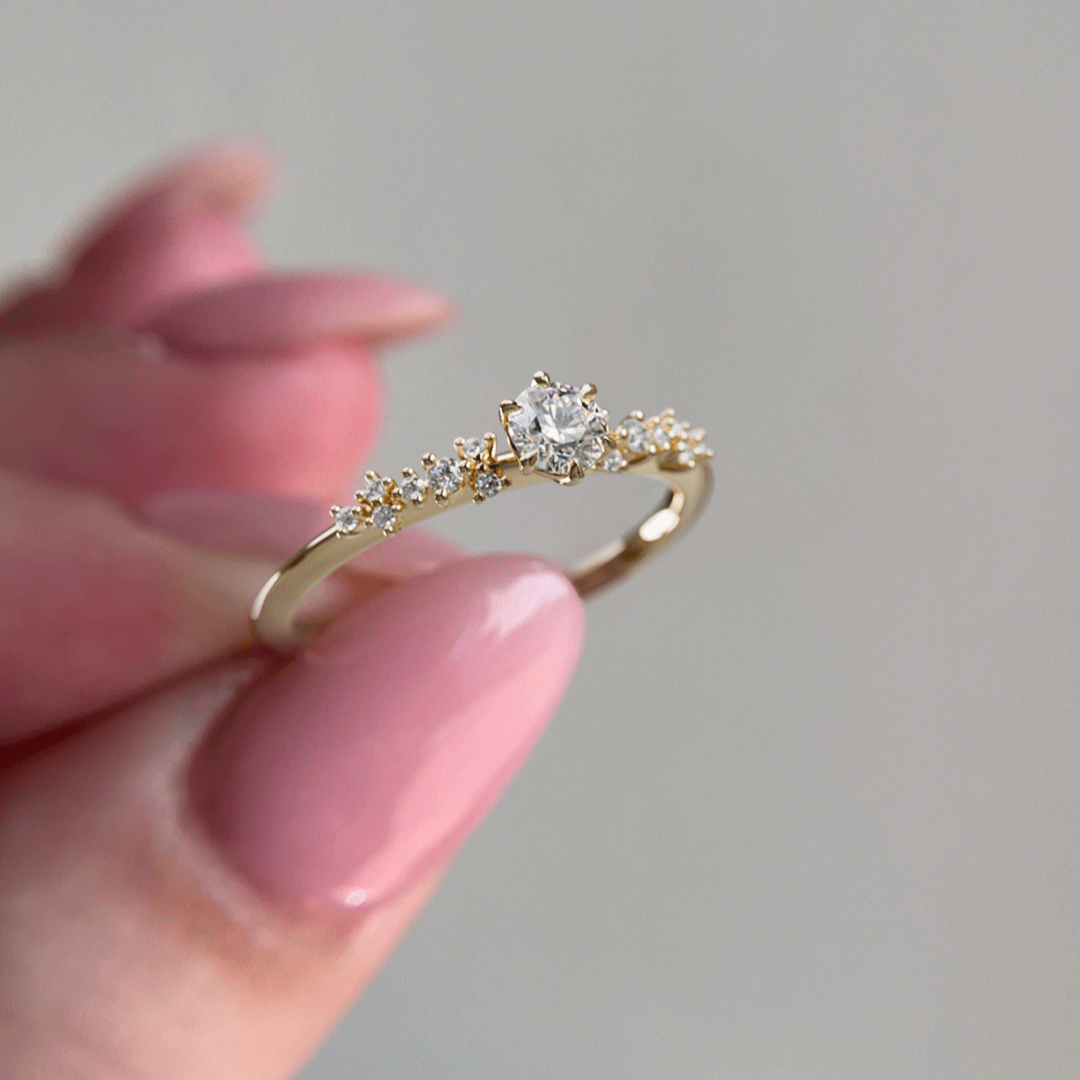 Astrid Diamond Unique Celestial Ring .25 Ct By Valley Rose
