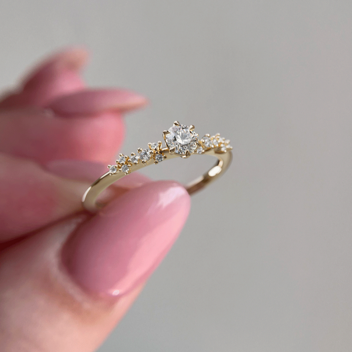 Astrid Diamond Unique Celestial Ring .25 Ct By Valley Rose