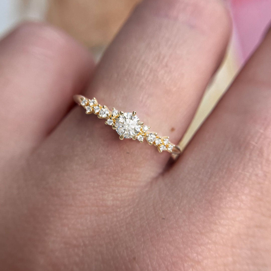 Astrid Diamond Unique Celestial Ring .25 Ct By Valley Rose