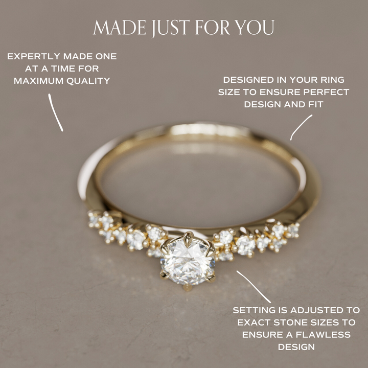 Astrid Diamond Unique Celestial Ring .25 Ct By Valley Rose