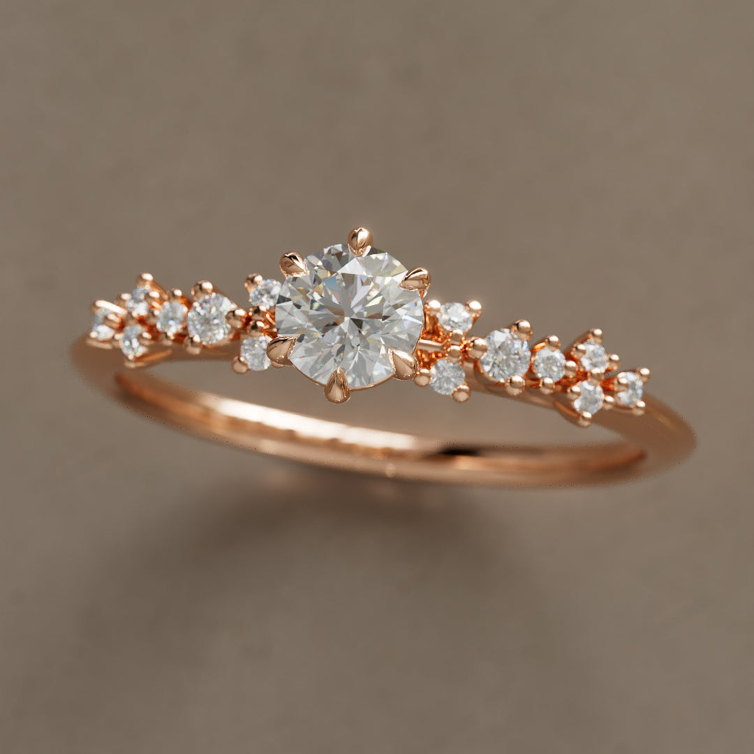 Astrid Diamond Unique Celestial Ring .25 Ct By Valley Rose