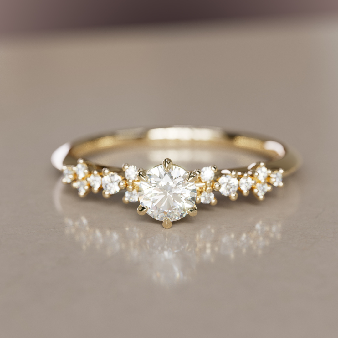 Astrid Diamond Unique Celestial Ring .25 Ct By Valley Rose