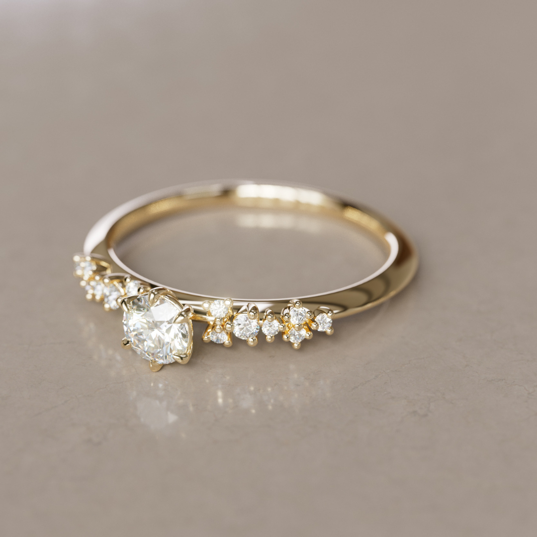 Astrid Diamond Unique Celestial Ring .25 Ct By Valley Rose