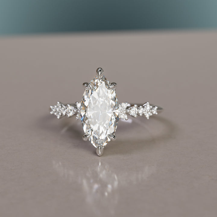Astrid Marquise Diamond Unique Celestial Engagement Ring By Valley Rose