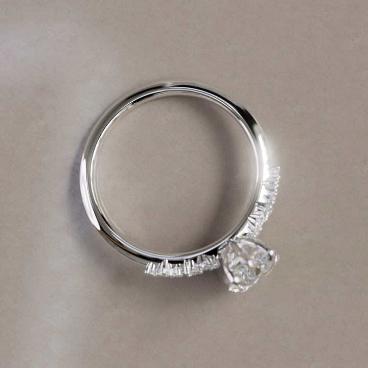 Astrid Pear Diamond Unique Celestial Engagement Ring By Valley Rose